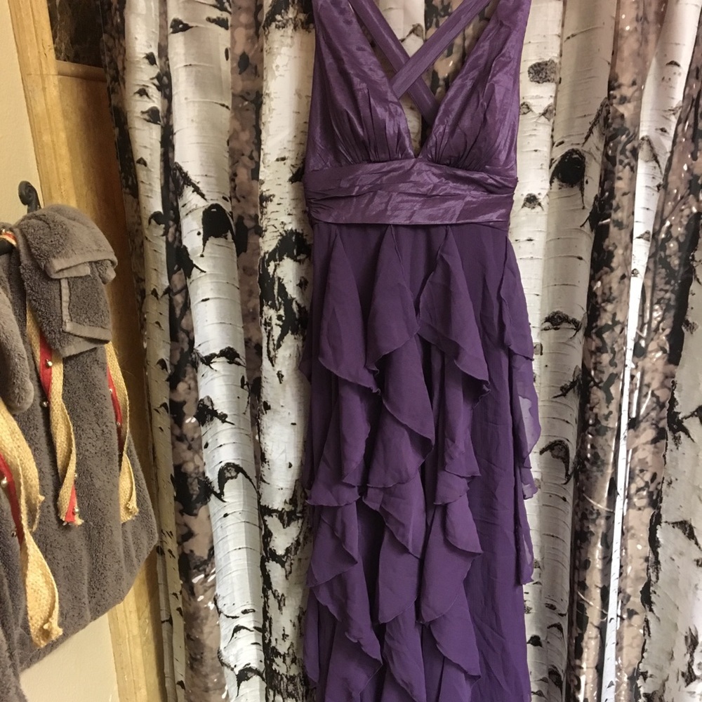 Long ruffled dress. Perfect for prom and weddings!